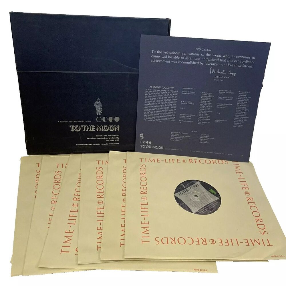Michael Kapp To The Moon (6x Vinyl, 1969) Time Life STL 163 NM Box Set History